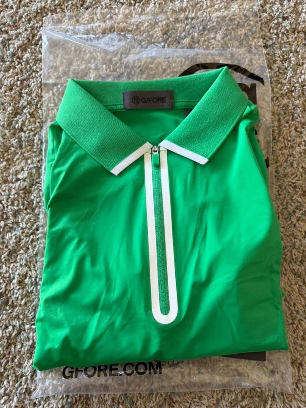 G/FORE Performance Tech Polo Shirt Green Sz M NWT